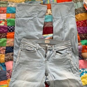 Light wash flare jeans